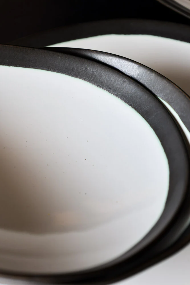 12 Piece Monochrome Handmade Dinner Set - Image 7