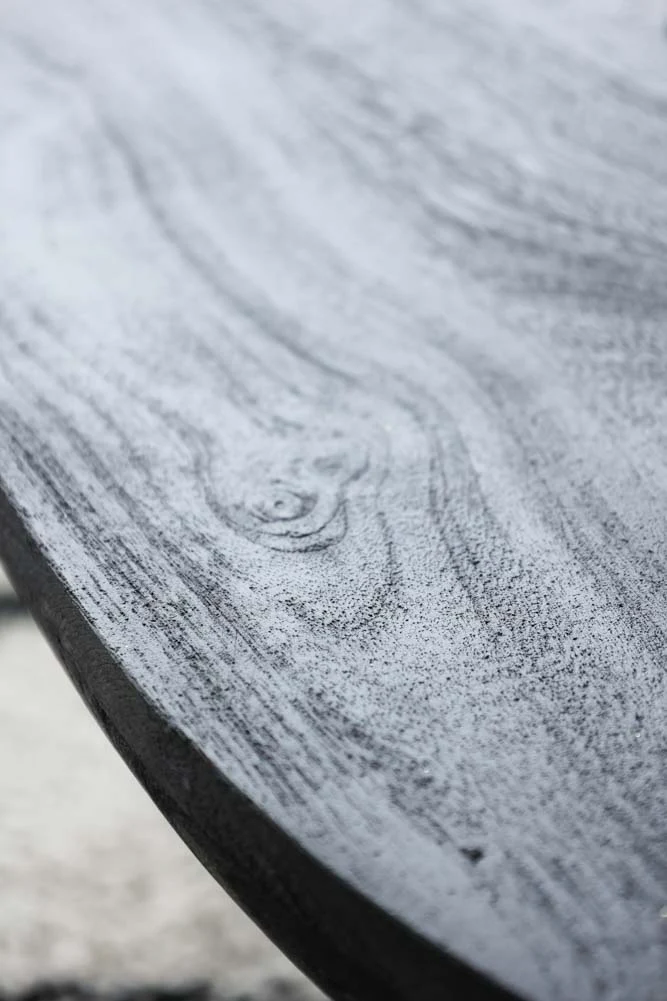 Abstract Black Mango Wood Coffee Table - Image 3
