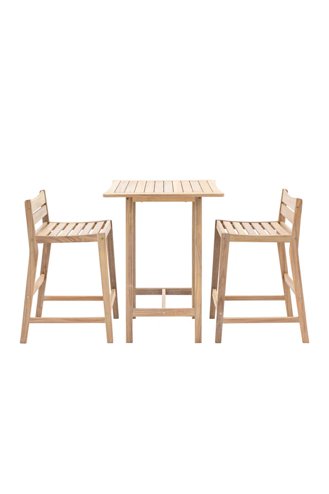Acacia Wood Garden Bar Table Set - Image 4