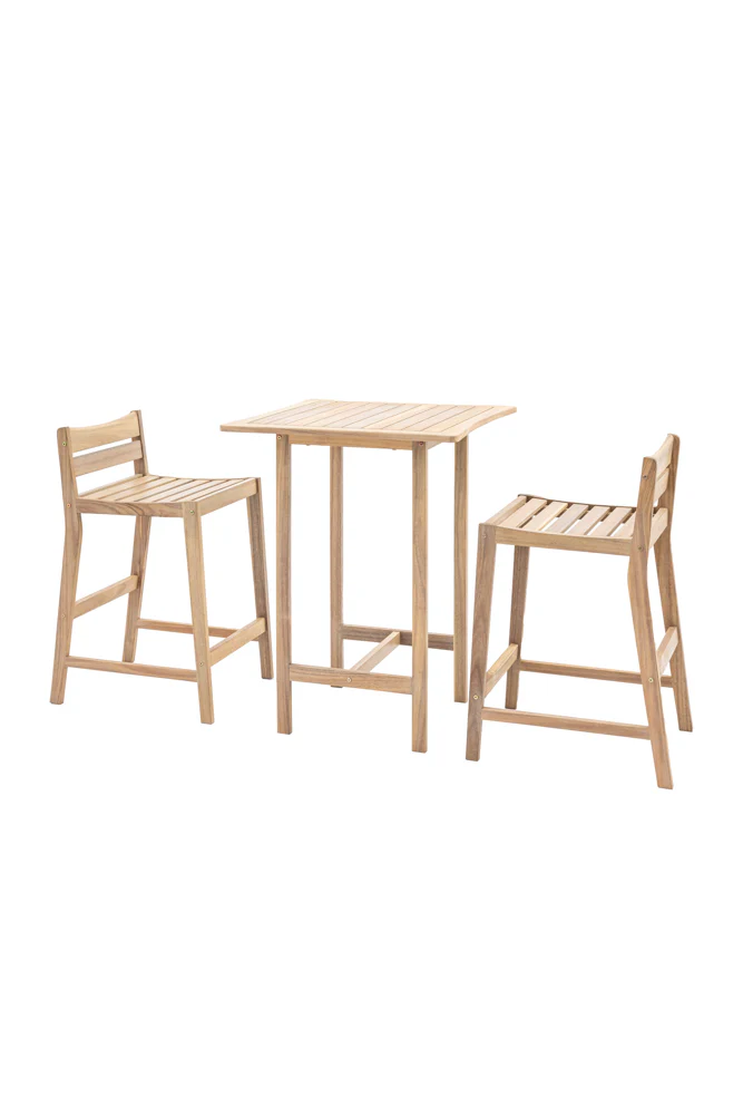 Acacia Wood Garden Bar Table Set - Image 5