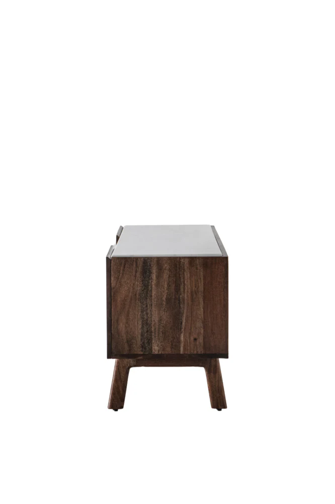 Acacia Wood & Marble TV Unit - Image 7