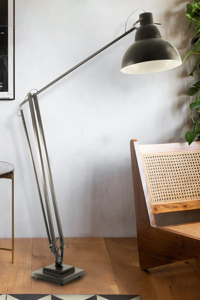 Adjustable Black Desk-Style Floor Lamp - Image 2