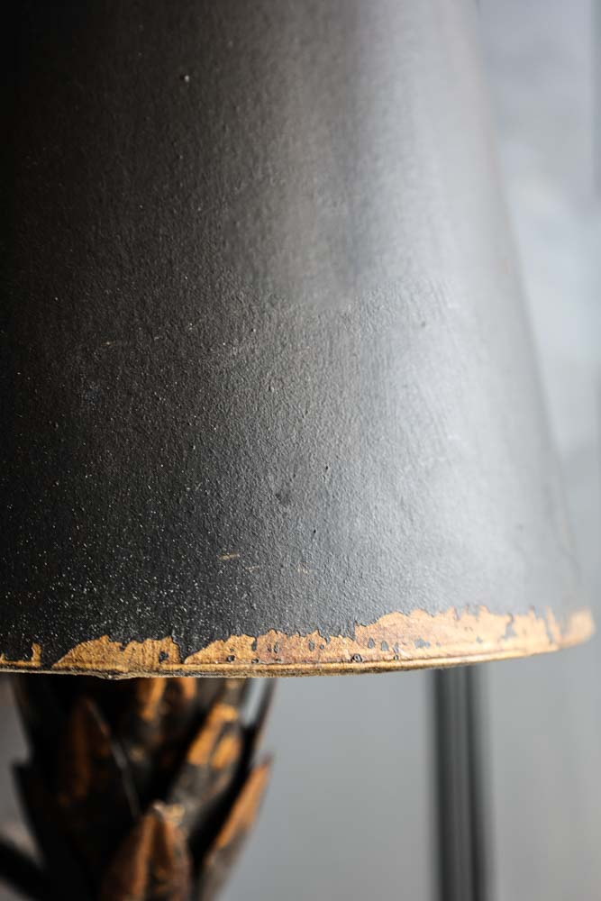 Aged Effect Black & Old Gold Torch Wall Light - Image 15