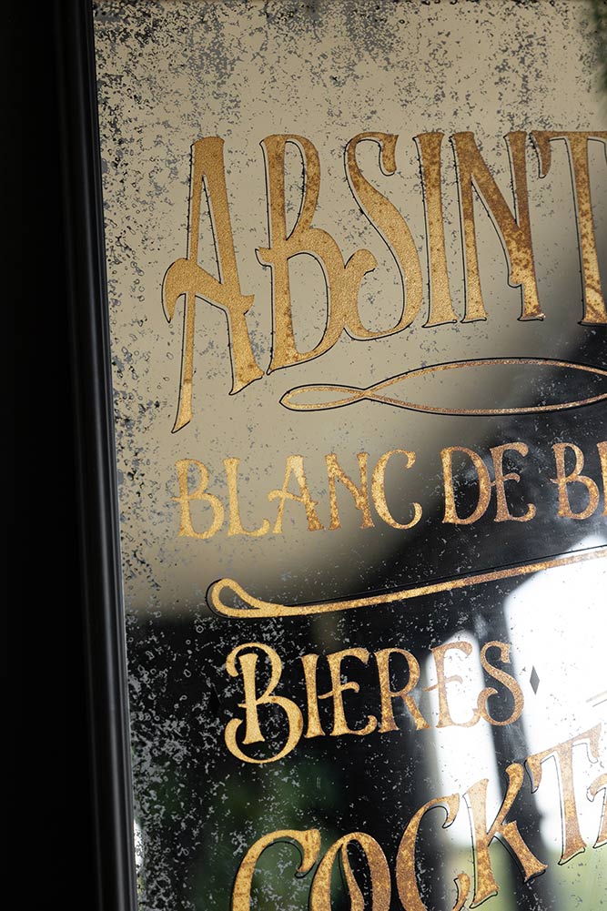 Aged Style Absinthe, Bieres & Vins Decorative Mirror - Image 3