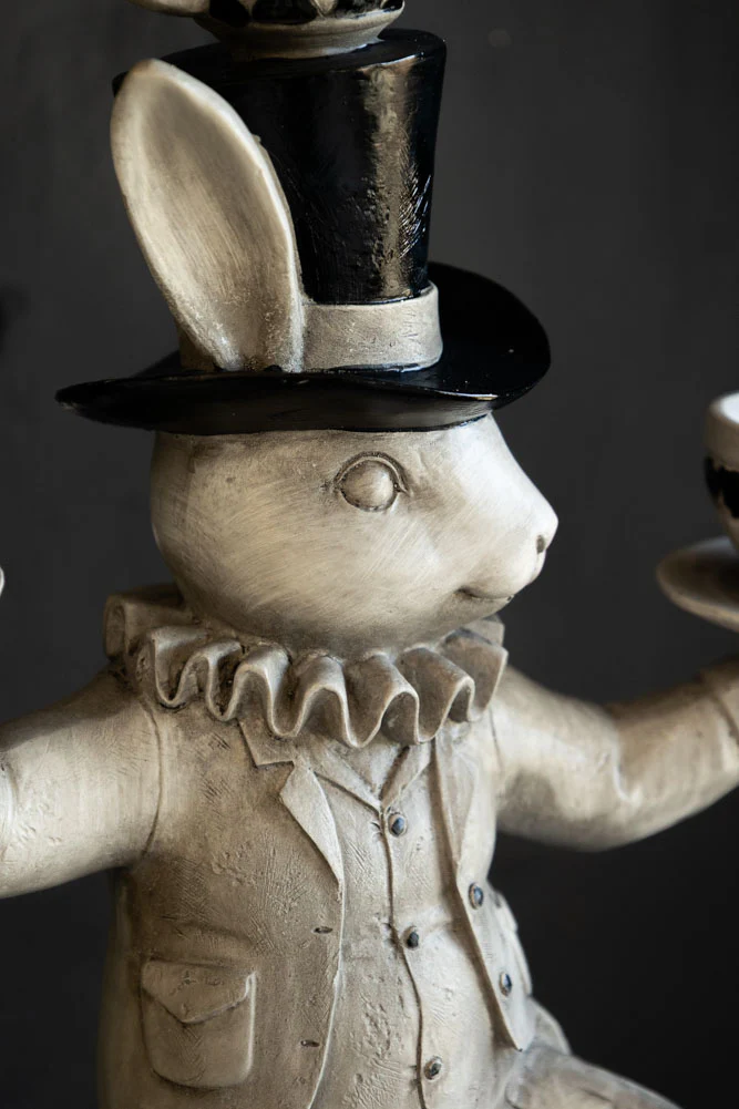 Alice In Wonderland Inspired Balancing Act White Rabbit Ornament - Image 5