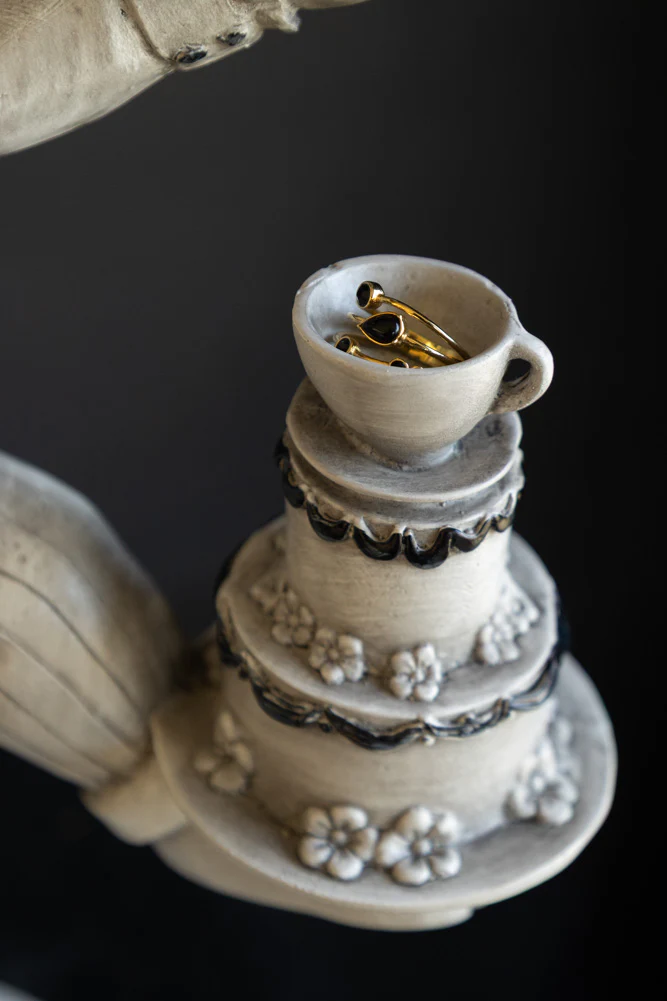 Alice In Wonderland Inspired Balancing Act White Rabbit Ornament - Image 7