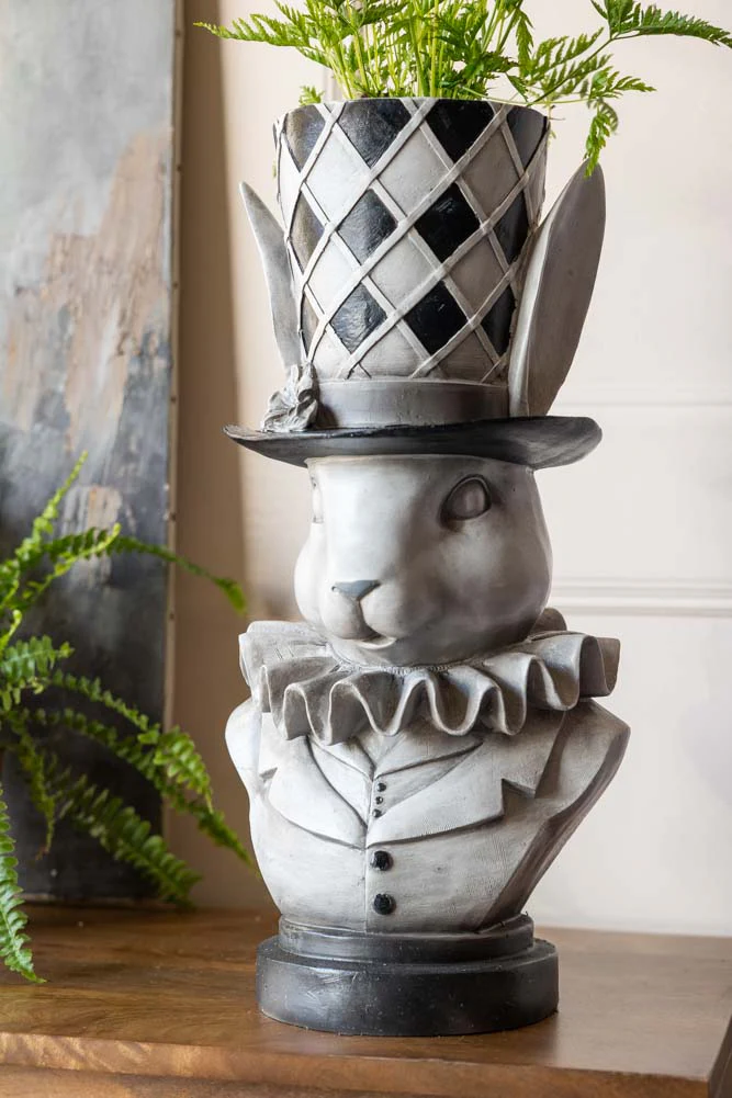 Alice In Wonderland 'Rabbit' Bust Plant Holder - Image 3