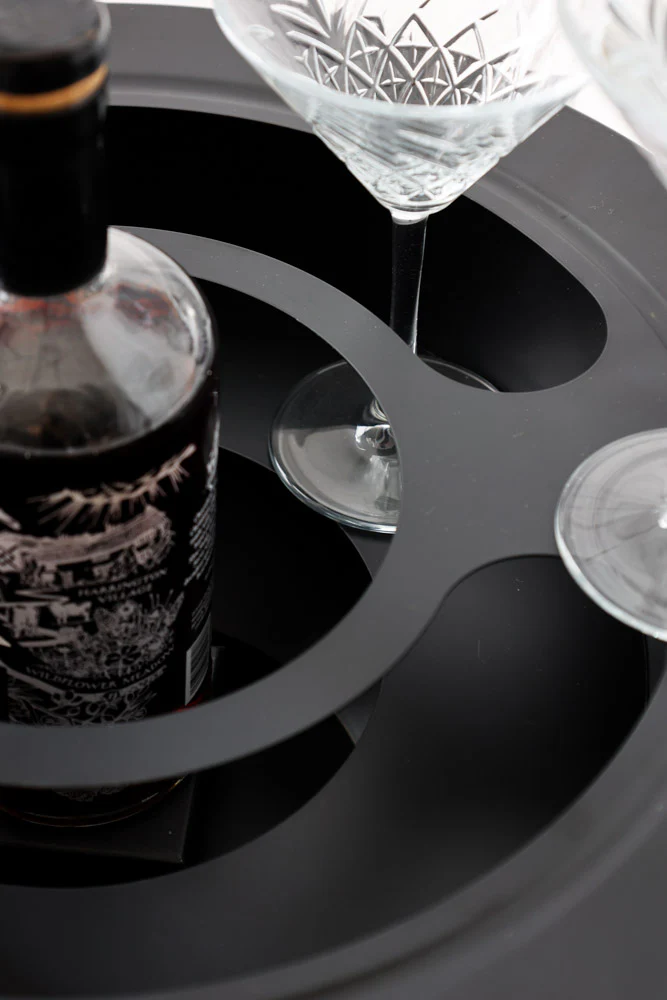 All-Black Disco Ball Drinks Trolley Cart - Image 4