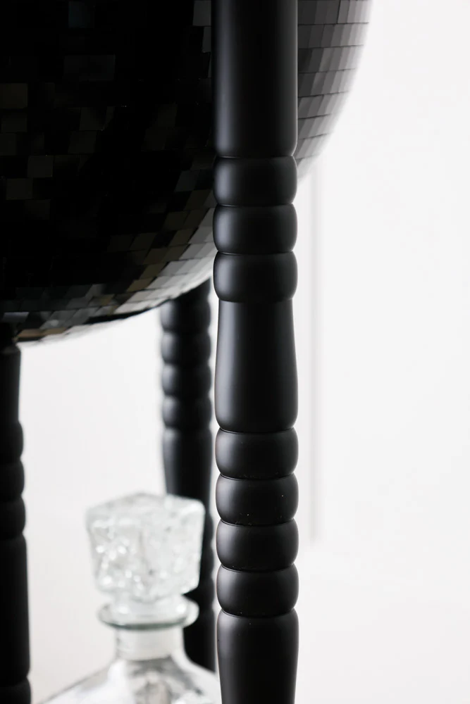 All-Black Disco Ball Drinks Trolley Cart - Image 6