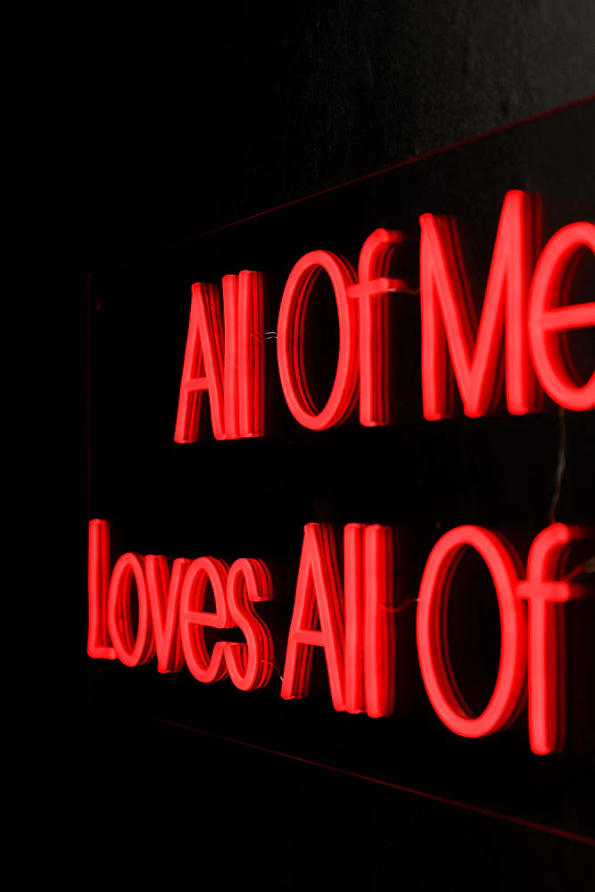 All Of Me Loves All Of You Neon Wall Light - Image 3