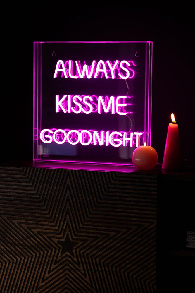 Always Kiss Me Goodnight Neon Light Box - Image 2