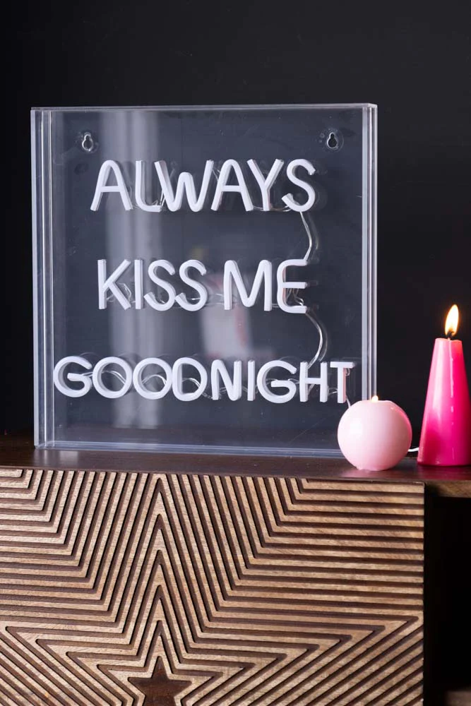 Always Kiss Me Goodnight Neon Light Box - Image 4