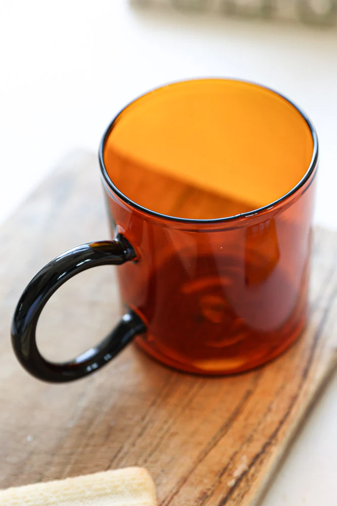 Amber & Black Glass Mug - Image 3