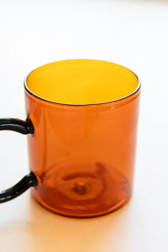 Amber & Black Glass Mug - Image 6