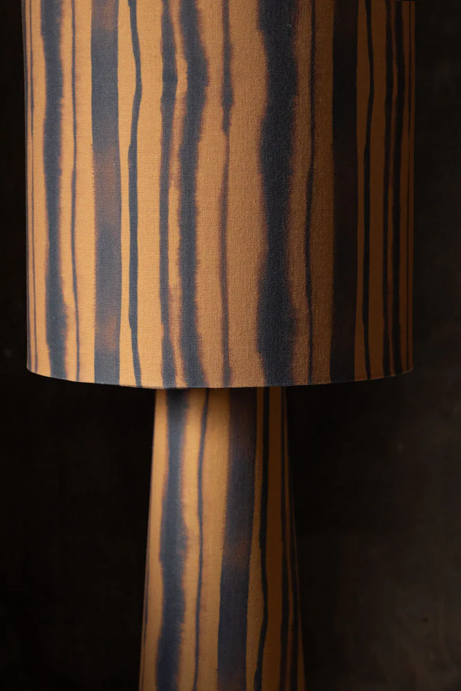 Amber Blurred Line Print Floor Lamp - Image 5