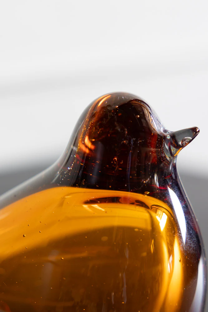 Amber Glass Bird Ornament - Image 6