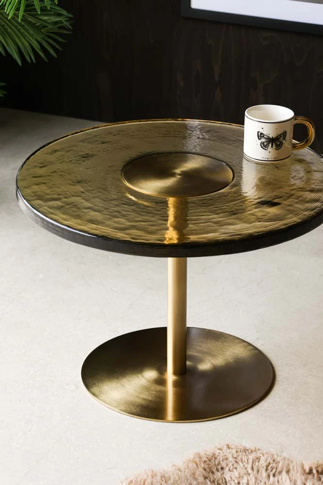 Amber Glass Coffee Table - Image 2