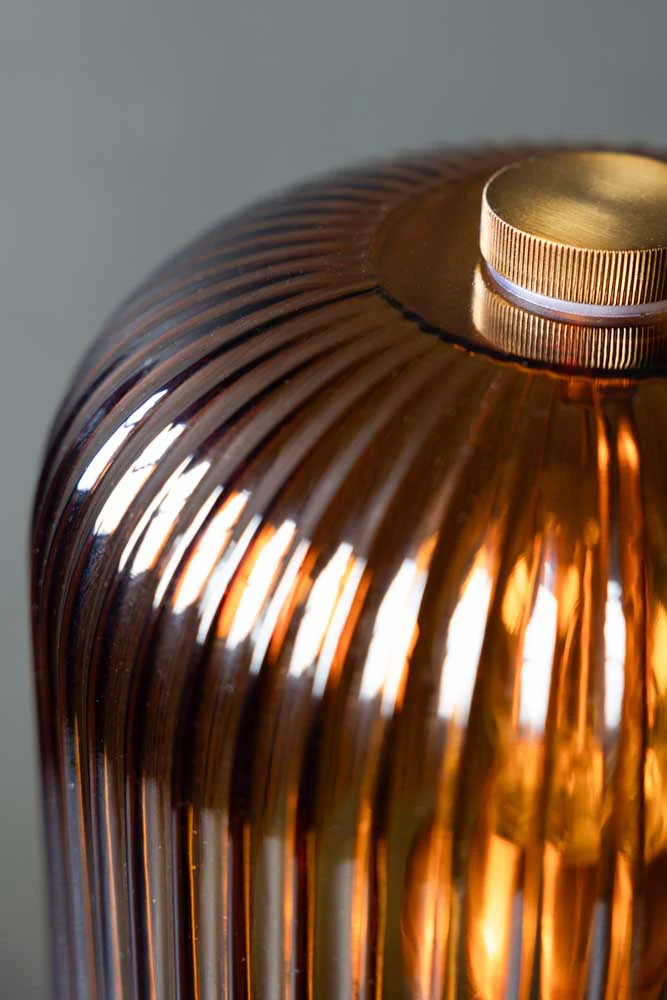 Amber Seventies Glass Table Lamp - Image 3