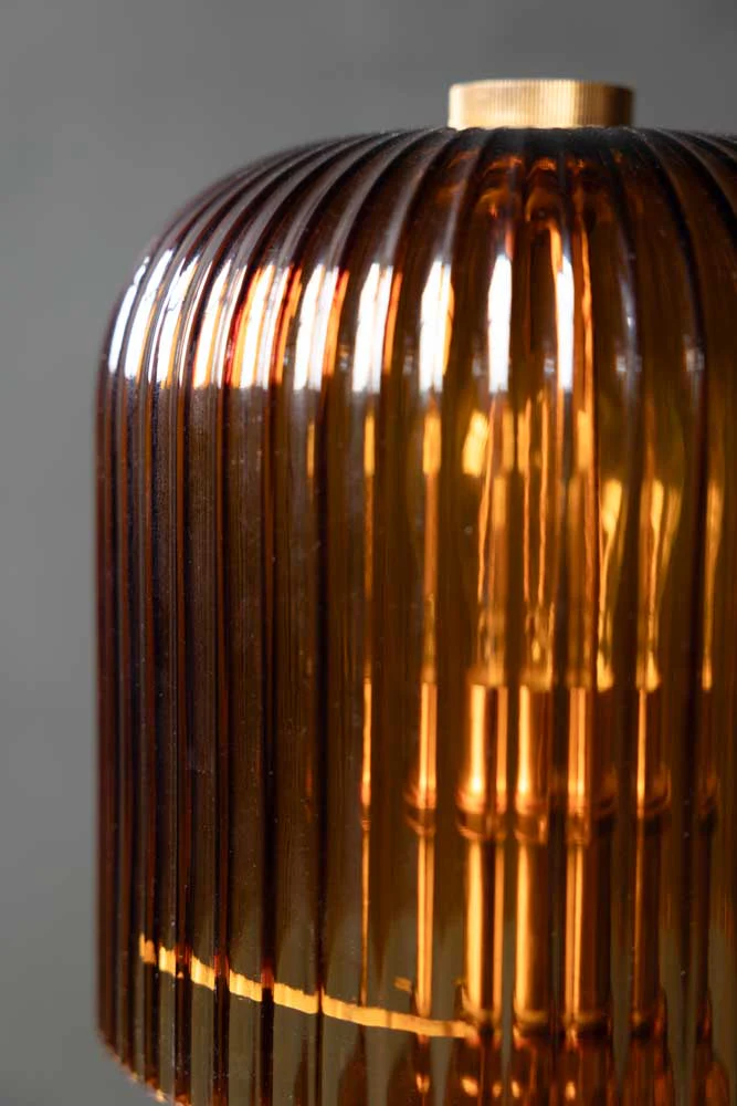 Amber Seventies Glass Table Lamp - Image 4