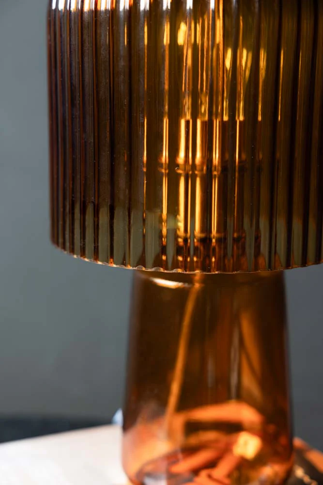 Amber Seventies Glass Table Lamp - Image 5