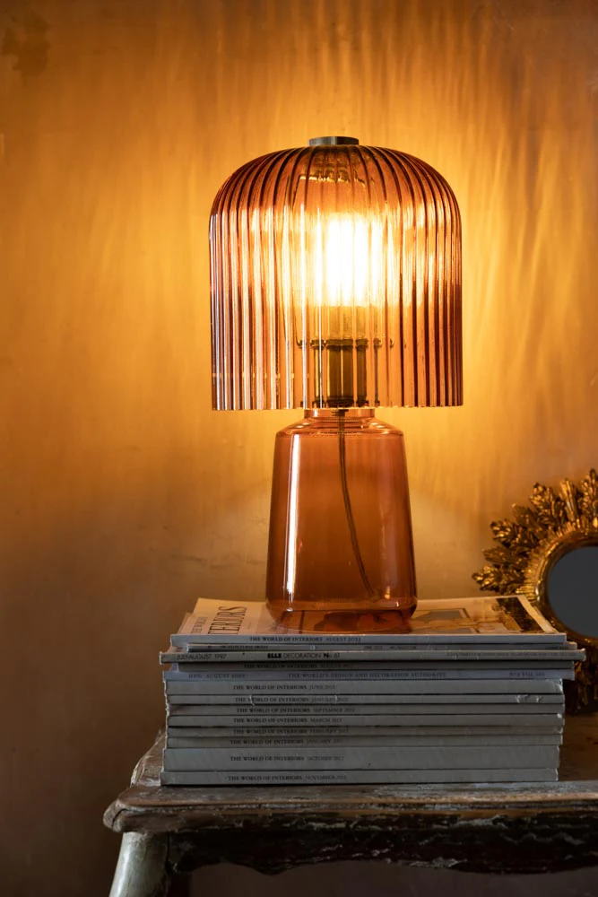 Amber Seventies Glass Table Lamp - Image 6