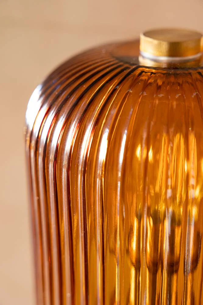 Amber Seventies Glass Table Lamp - Image 8