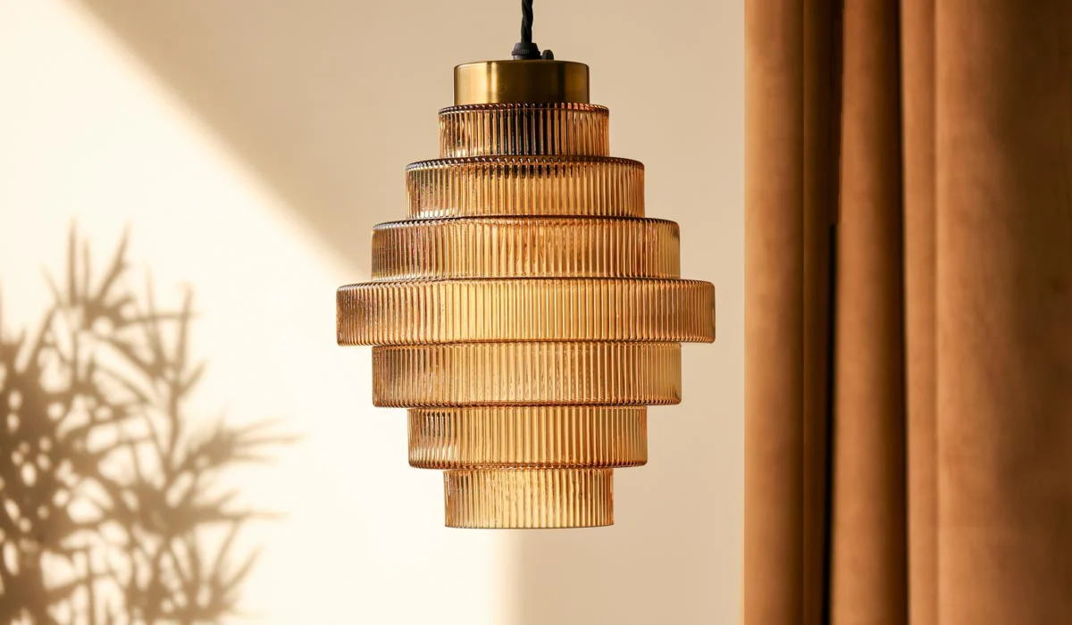 Amber Tiered Glass Easyfit Ceiling Shade - Image 8