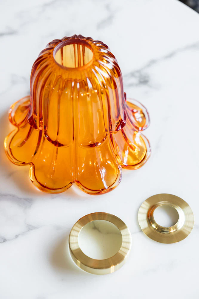 Amber Vintage-Style Glass Easyfit Ceiling Light Shade - Image 6