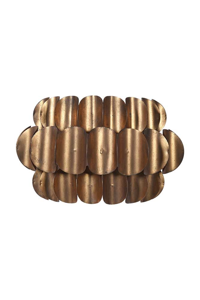 Antique Brass Curve Disc Wall Light - Image 7