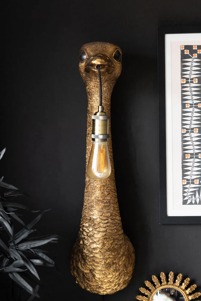 Antique Bronze Ostrich Wall Light - Image 2