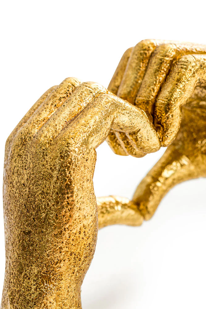 Antique Gold Heart Hands Ornament - Image 8
