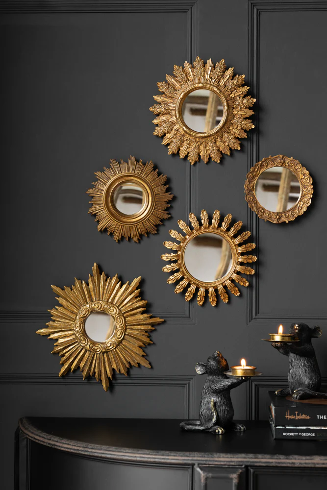 Antique Gold Small Ornate Mirror - Image 3