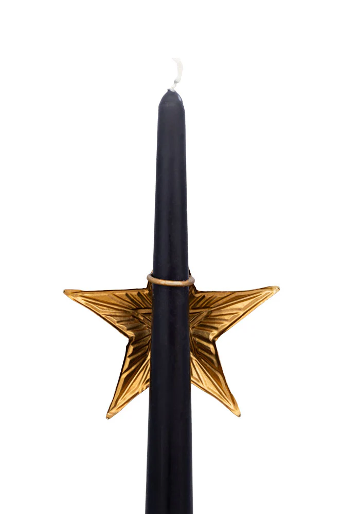 Antique Gold Star Dinner Candle Ring - Image 5
