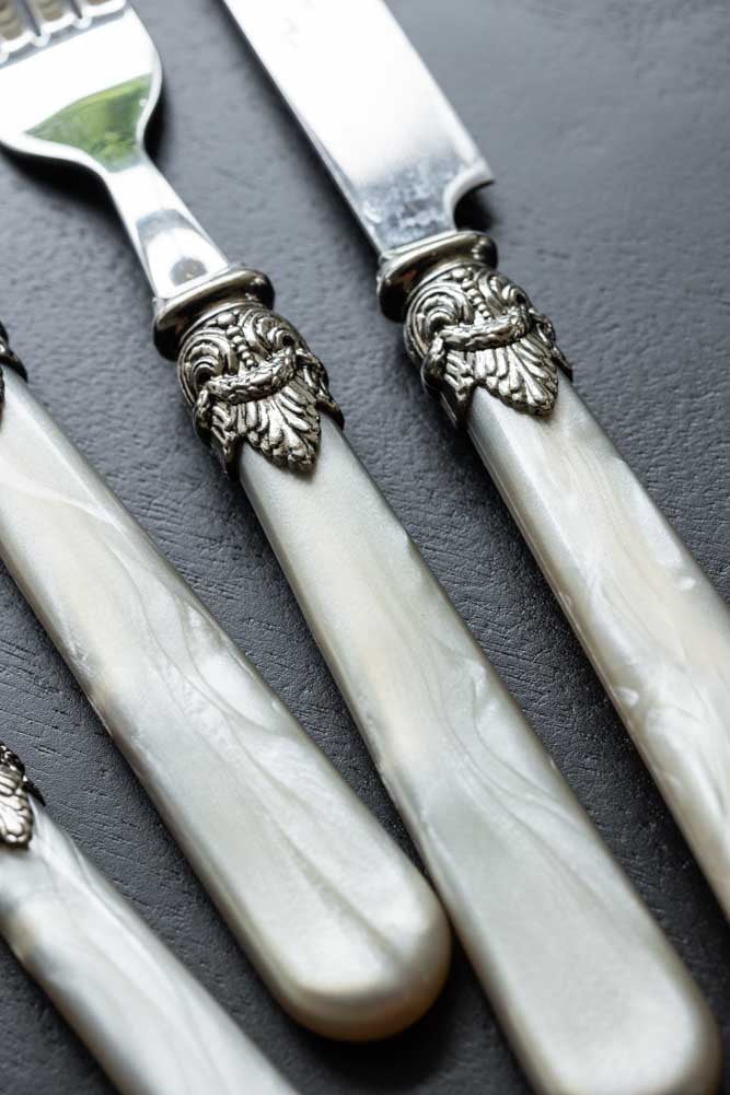 Antique Champagne Cutlery 4-Piece Set - Image 2