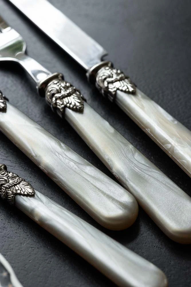 Antique Champagne Cutlery 4-Piece Set - Image 5