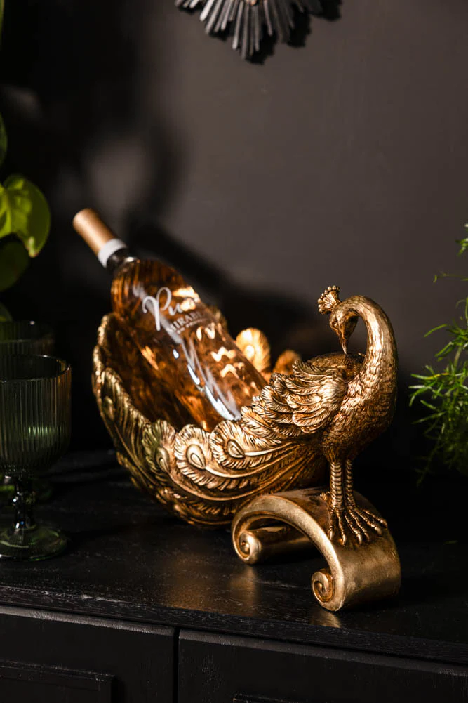 Antique-Style Gold Peacock Decorative Display Bowl - Image 4