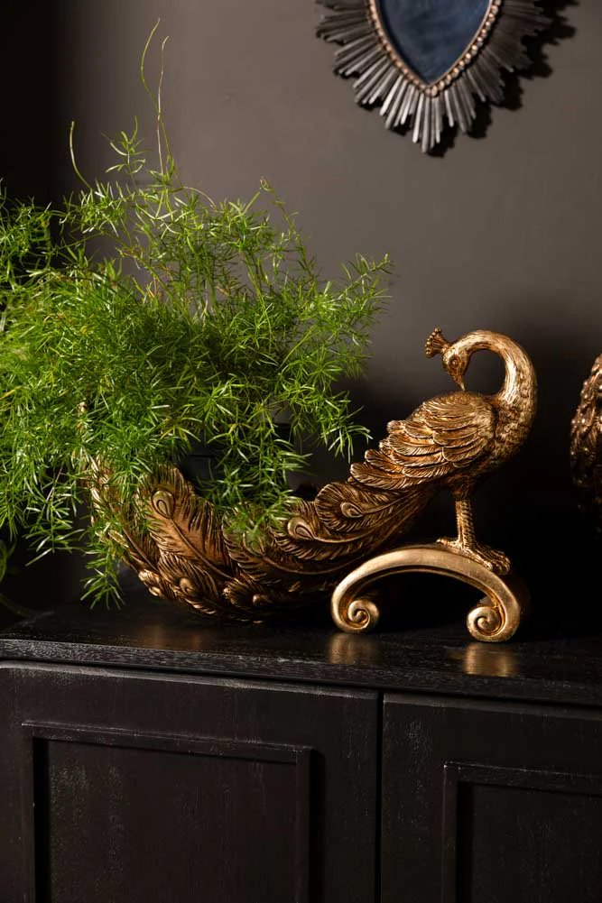 Antique-Style Gold Peacock Decorative Display Bowl - Image 6