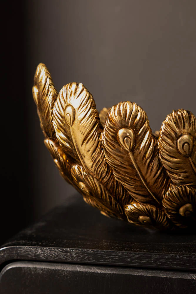 Antique-Style Gold Peacock Decorative Display Bowl - Image 7