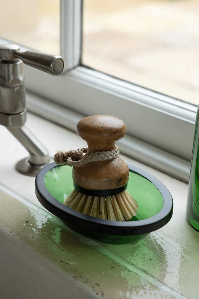 Apothecary-Style Green Glass Soap Dish - Image 3