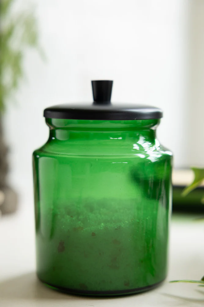 Apothecary-Style Green Glass Storage Canister - Image 5
