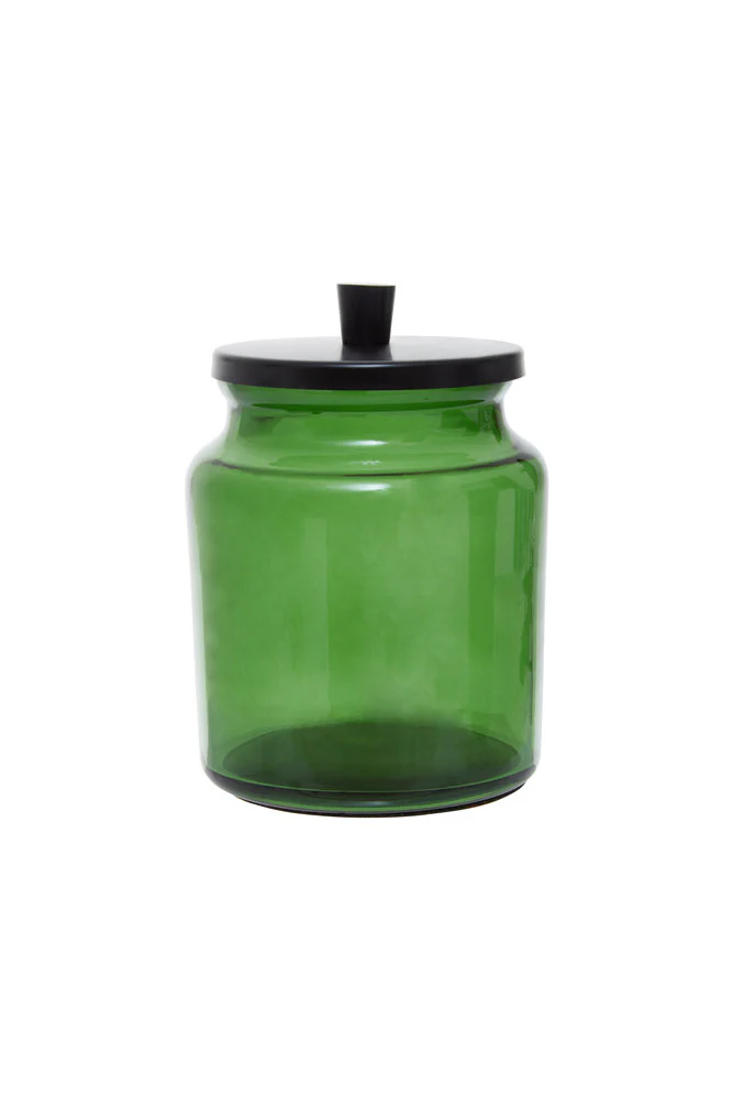 Apothecary-Style Green Glass Storage Canister - Image 6