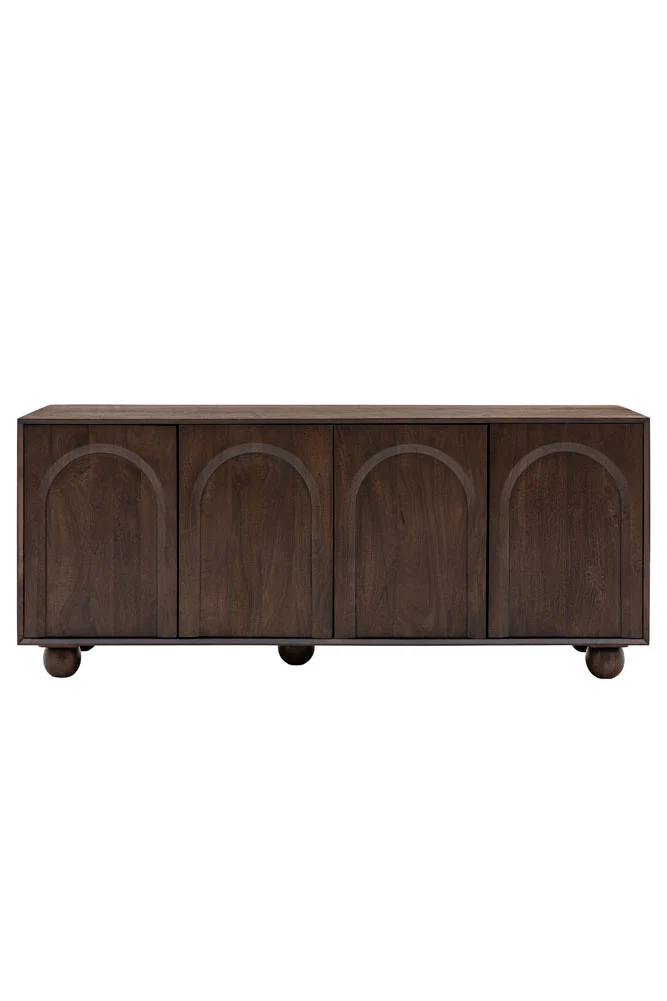 Arc Detail 4-Door Mango Wood Sideboard - Image 4
