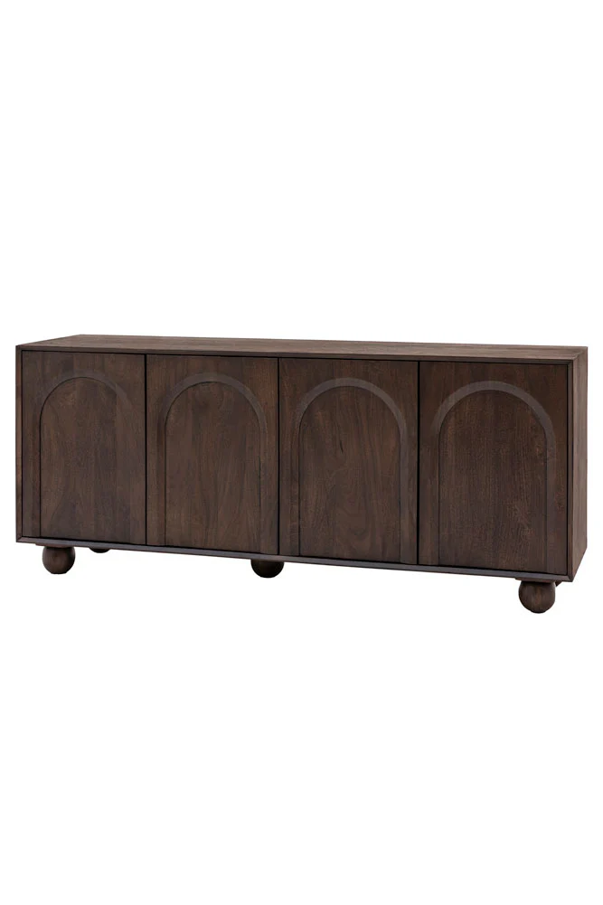 Arc Detail 4-Door Mango Wood Sideboard - Image 5