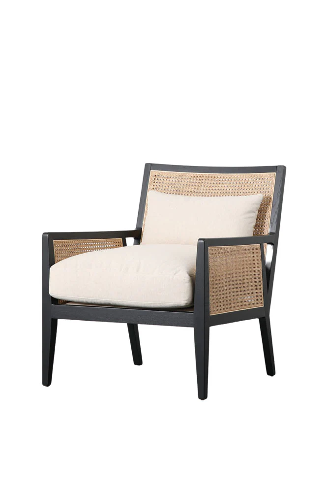 Artisan Wooden Framed Armchair Cream - Image 5