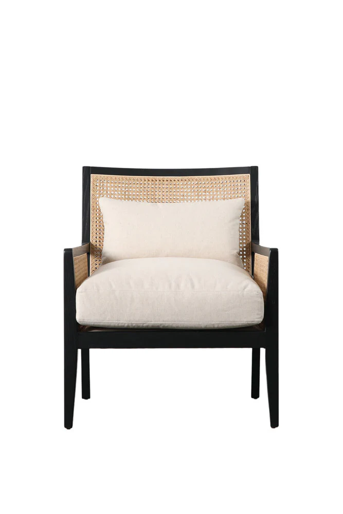 Artisan Wooden Framed Armchair Cream - Image 7