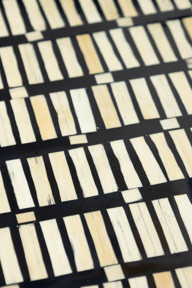 Bamboo Inlay Effect Side Table - Image 4