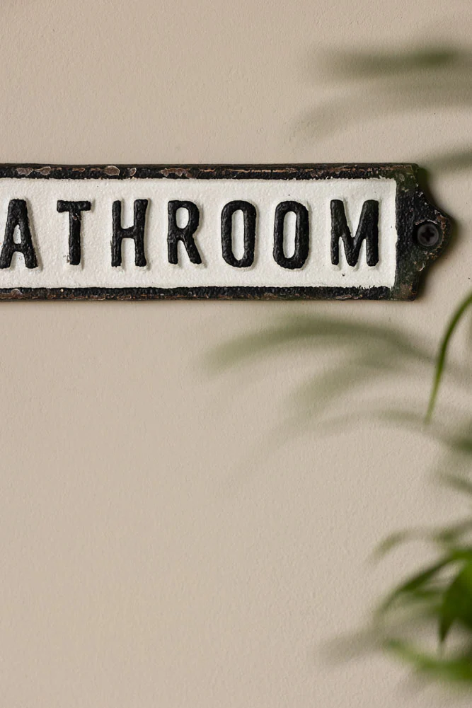 Bathroom Door Hanging Sign - Image 4