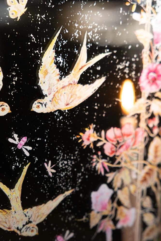 Beautiful Birds & Pink Flowers Decorative Mirror - Image 6
