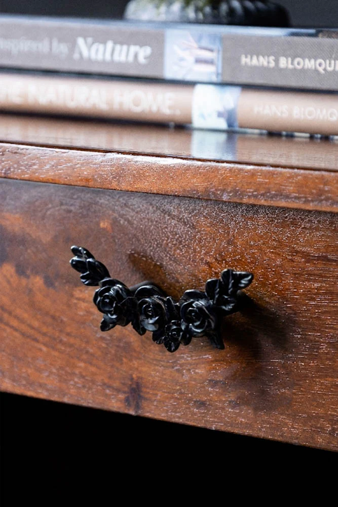 Beautiful Black Rose Cupboard/Drawer Handle