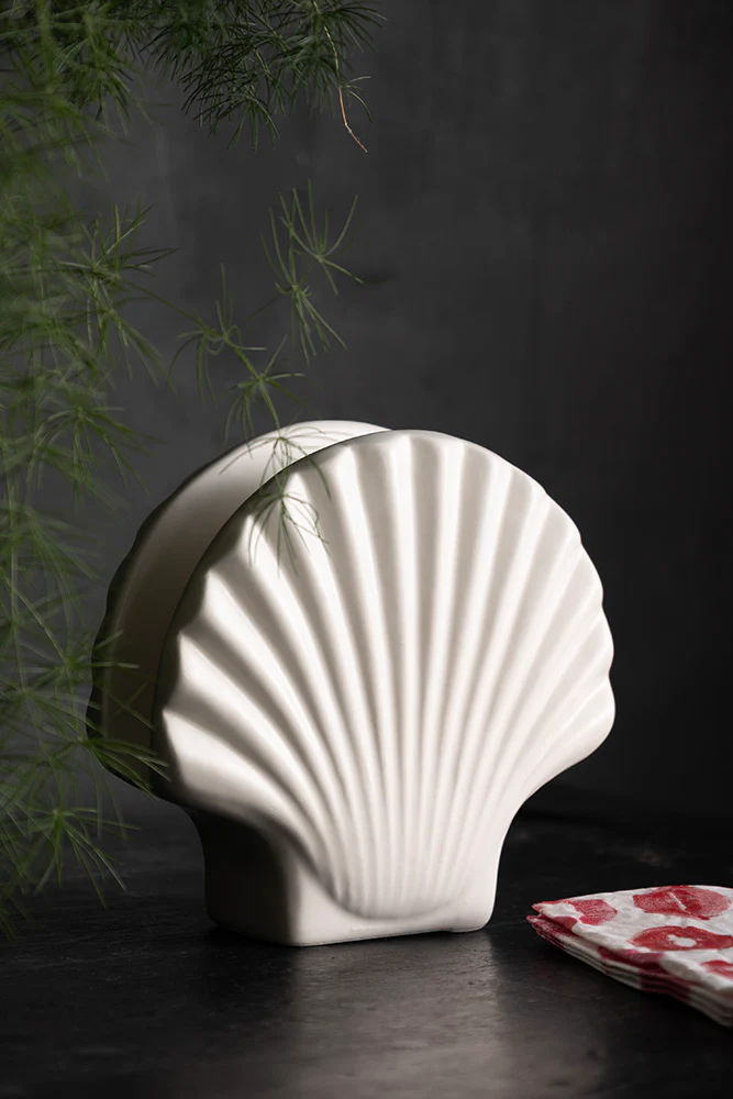 Beautiful Clam Shell Napkin Holder - Image 2